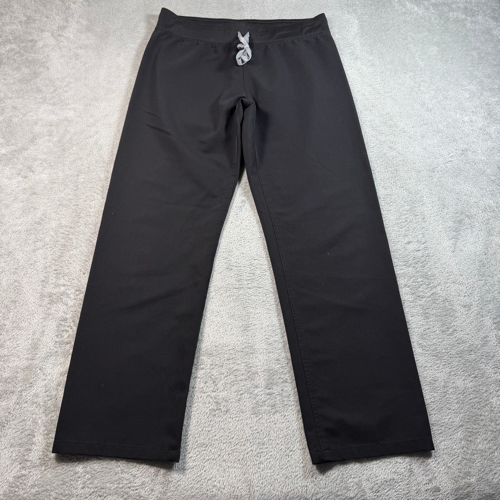 FIGS Livington Scrub Pants Women Small Petite Black Technical Collection T21003P